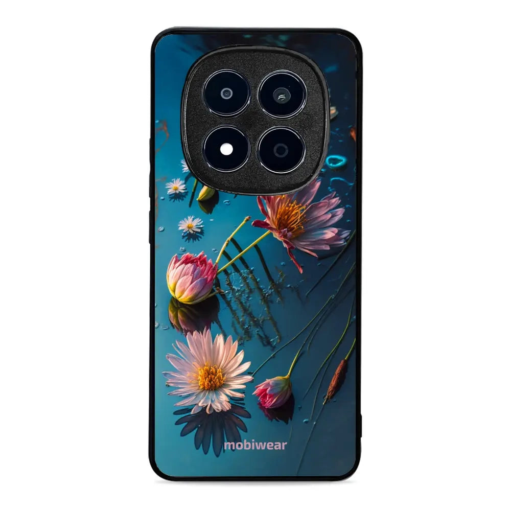 Handyhülle für Xiaomi POCO M8 Pro 5G, Mobiwear Glossy Case, Blau-Blumig