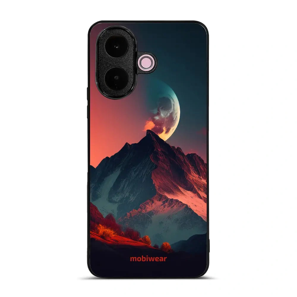 Handyhülle für Vivo V60 Lite 5G, Mobiwear Glossy Case, Gebirgsdämmerung