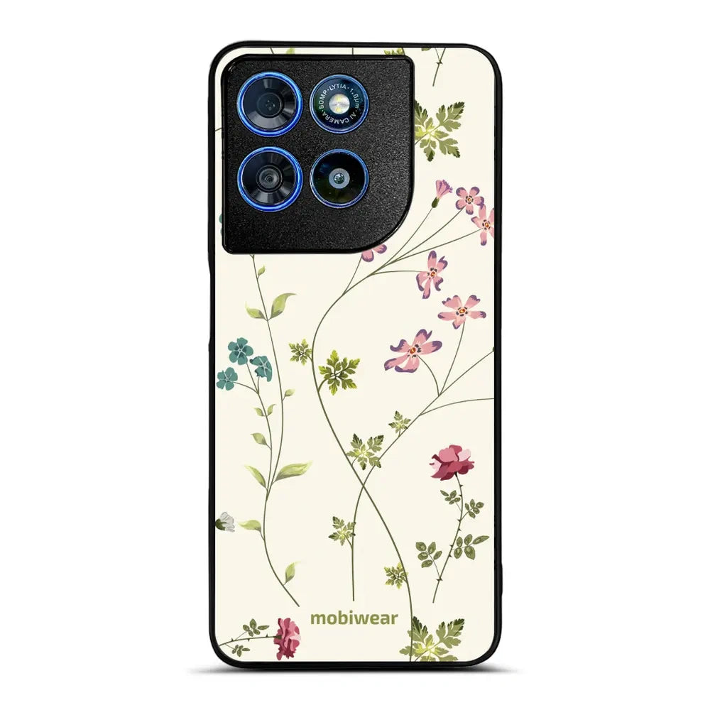 Handyhülle für Motorola Moto G57 Power, Mobiwear Glossy Case, Idyllische Blüte