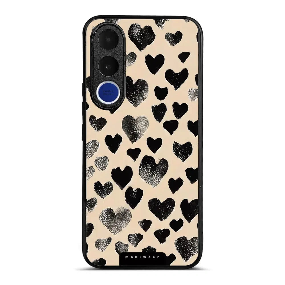 Handyhülle für Vivo V70 FE 5G, Mobiwear Glossy Case, Beige Liebe
