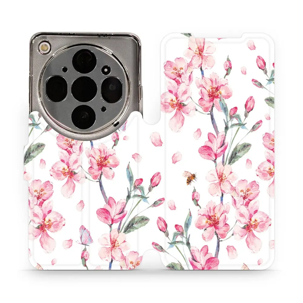 Handyhülle mit klappe für Oppo Find X9 Ultra, Mobiwear Book, Rosa Frühling