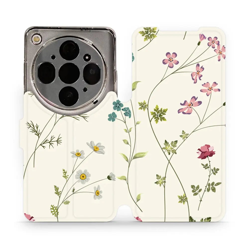 Handyhülle mit klappe für Oppo Find X9 Ultra, Mobiwear Book, Feldblumen