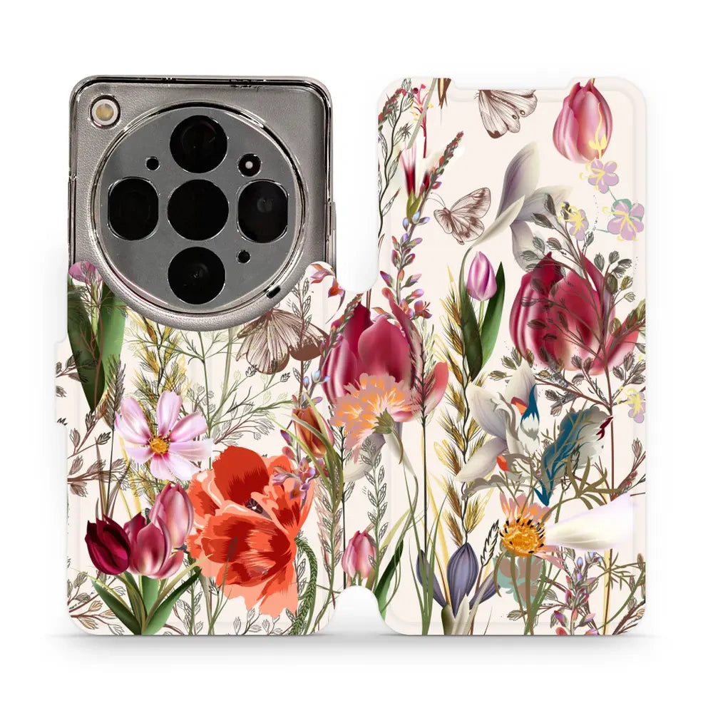 Handyhülle mit klappe für Oppo Find X9 Ultra, Mobiwear Book, Blumenstrauß