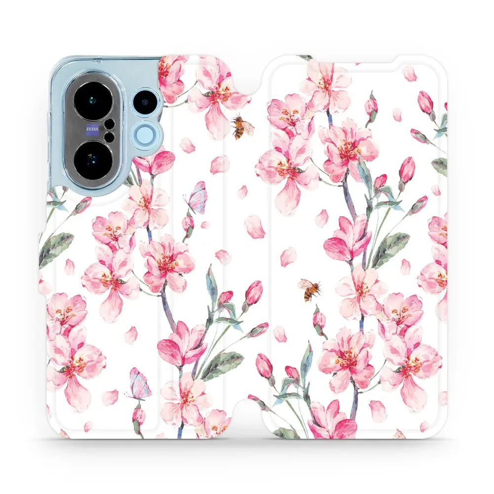 Handyhülle mit klappe für Vivo X200 FE, Mobiwear Book, Rosa Frühling