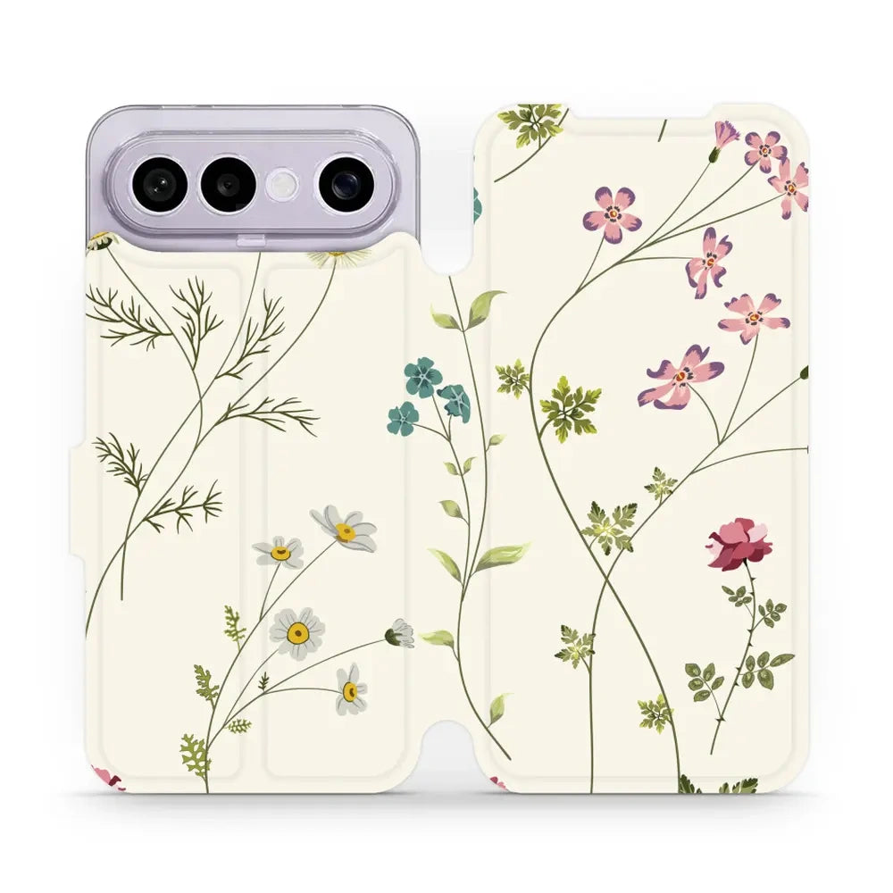 Handyhülle mit klappe für Vivo X300 FE, Mobiwear Book, Feldblumen