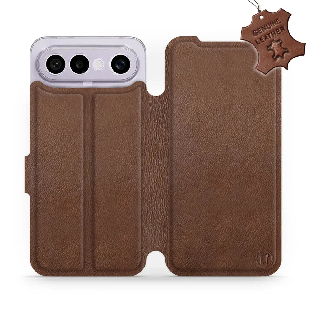 Echtleder Handyhülle für Vivo X300 FE, Mobiwear Leather, Braun