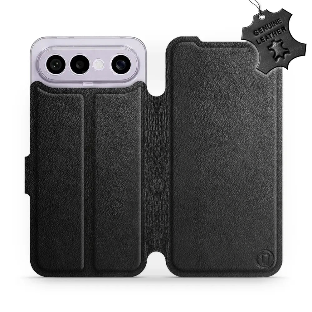 Echtleder Handyhülle für Vivo X300 FE, Mobiwear Leather, Schwarz