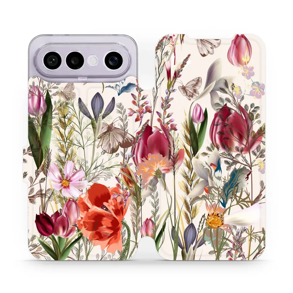 Handyhülle mit klappe für Vivo X300 FE, Mobiwear Book, Blumenstrauß