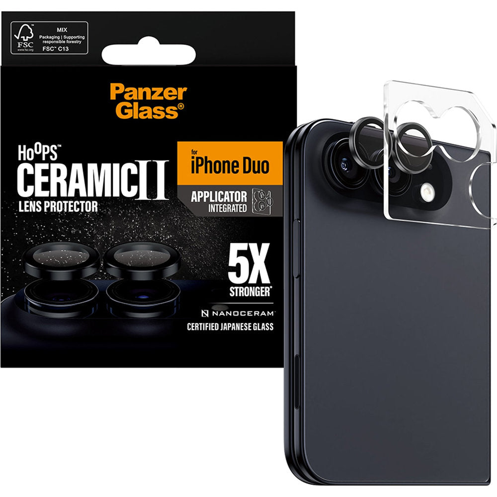 Keramikglas mit Applikator für iPhone Duo, PanzerGlass Hoops Ceramic II (1/6)