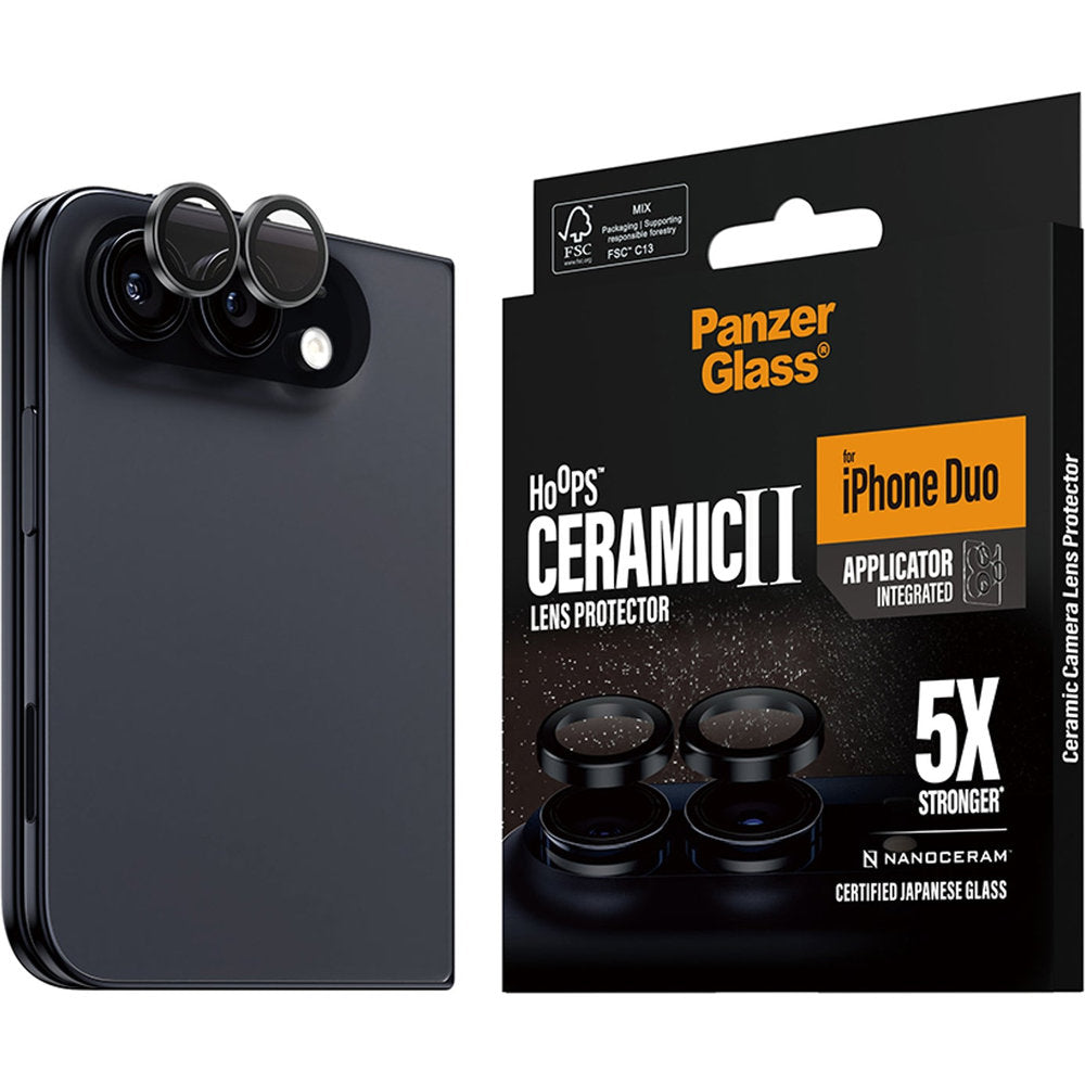 Keramikglas mit Applikator für iPhone Duo, PanzerGlass Hoops Ceramic II (2/6)