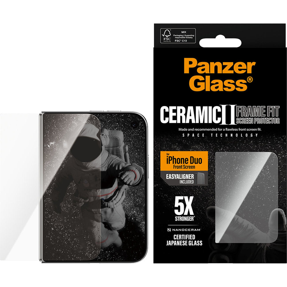 Schutzglas mit Applikator für iPhone Duo, PanzerGlass Ceramic Ultra-Wide Fit + EasyAligner (4/6)