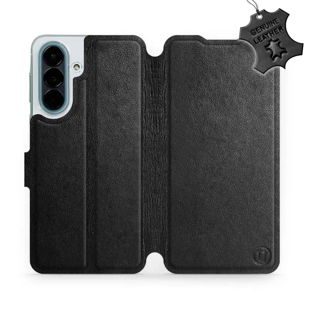Echtleder Handyhülle für Galaxy A27 5G, Mobiwear Leather, Schwarz