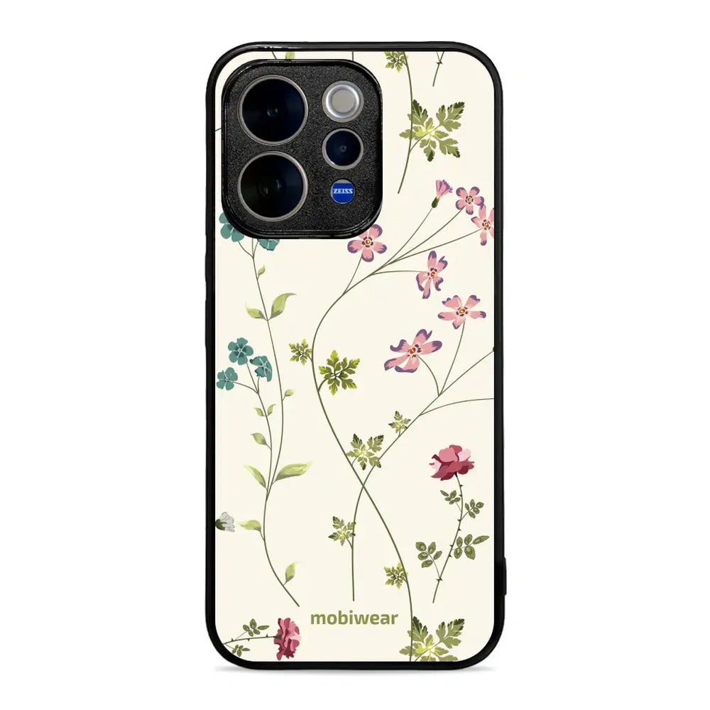 Handyhülle für Vivo V70 5G, Mobiwear Glossy Case, Idyllische Blüte