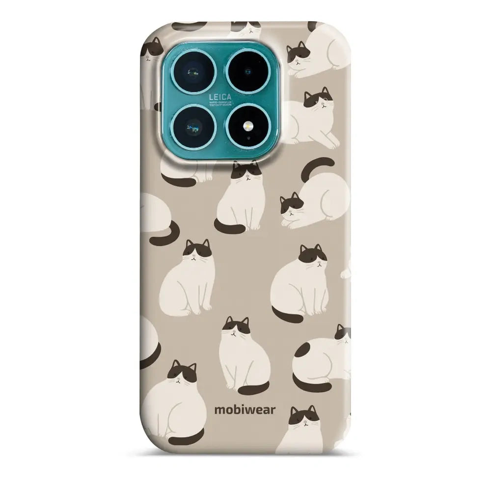 Handyhülle für Xiaomi 17, Mobiwear Elite Pro, Kaffe Miau
