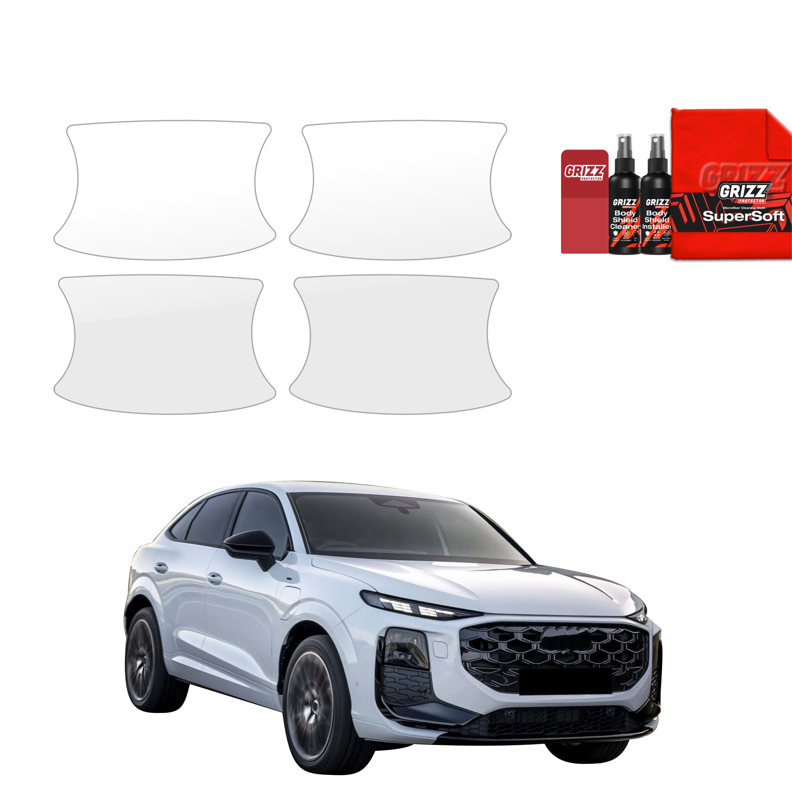4in1 Schutzfolie Grizz Protector für Türgriffmulden - Audi Q3 Sportback (2025-2026)