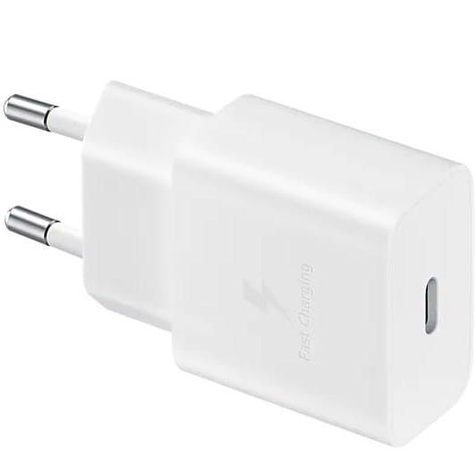 Wandladegerät Samsung Power Adapter 15W PD + USB-C Kabel, weiß