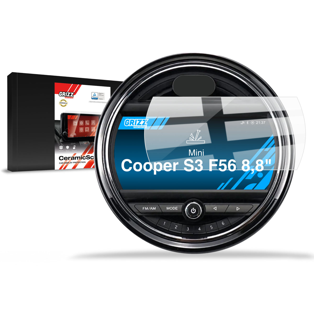 Keramische Autodisplayfolie für Mini Cooper S3 F56 8,8" (2013-2023), Grizz Protector