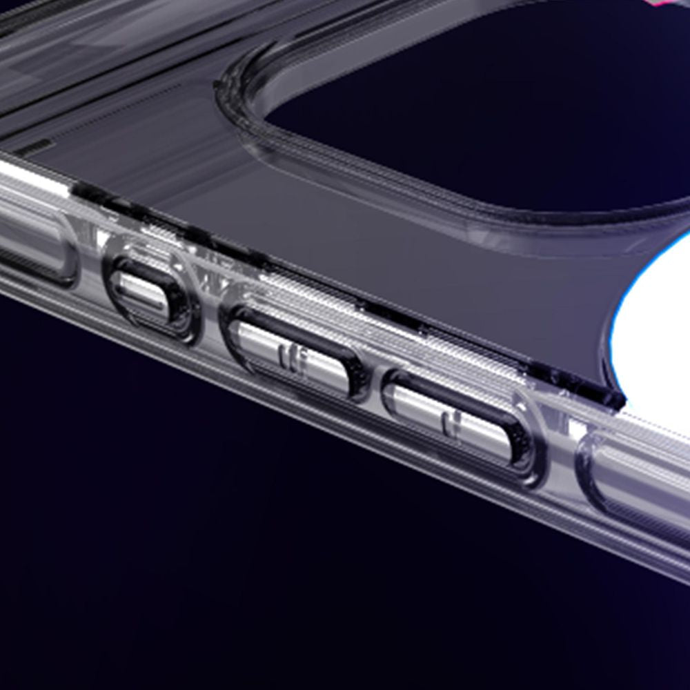 Handyhülle für iPhone 16 Pro, 3mk EverClear MagCase mit MagSafe, Transparent mit weißem Magneten