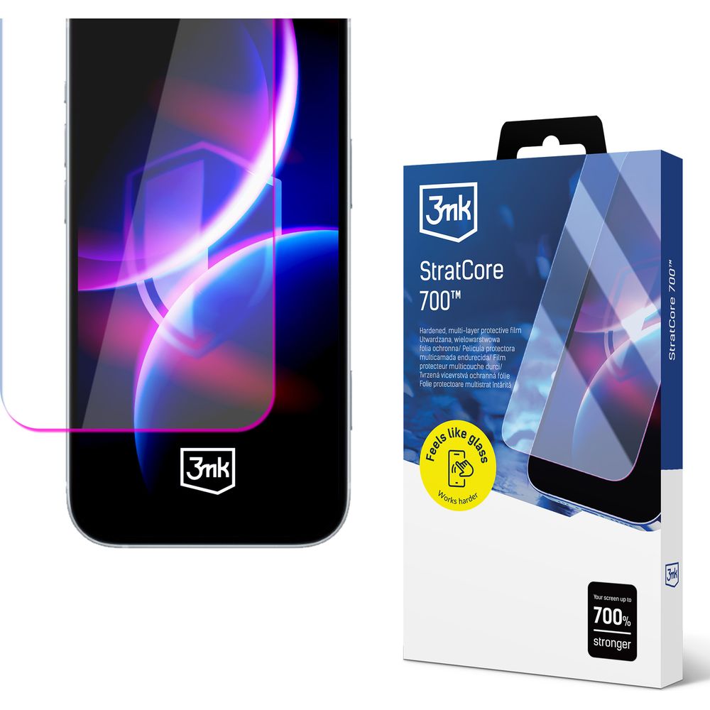 Schutzfolie für den Bildschirm für iPhone 17e / 16e, 3mk StratCore 700