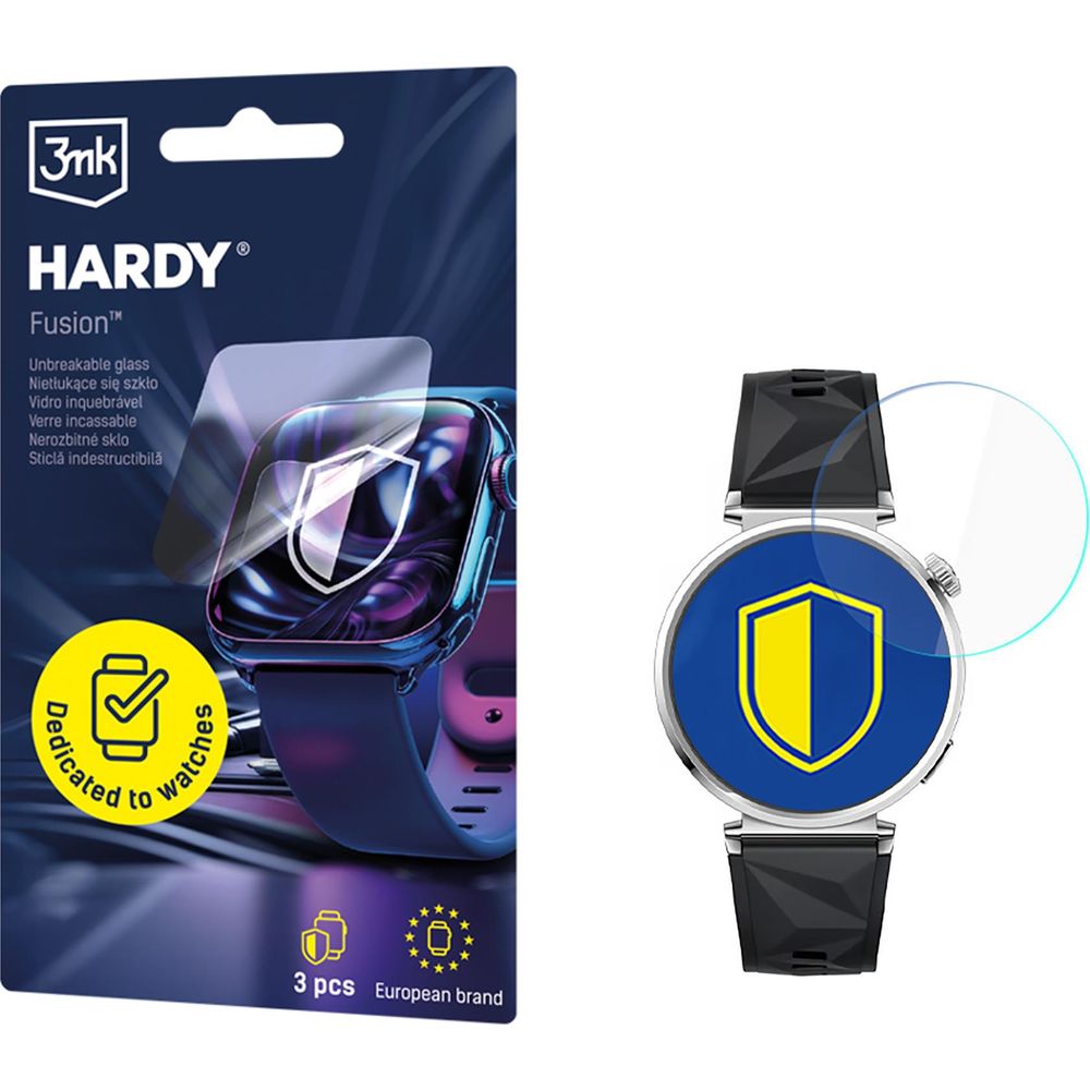 Hybridglas für Smartwatch Huawei Watch GT 5 41 mm, 3mk Hardy Fusion, 3 Stück