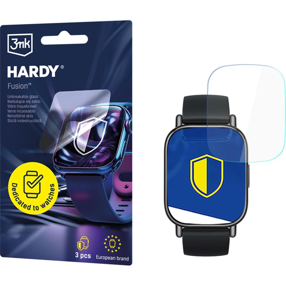 Hybridglas für Smartwatch Xiaomi Redmi Watch 5 Lite, 3mk Hardy Fusion, 3 Stück