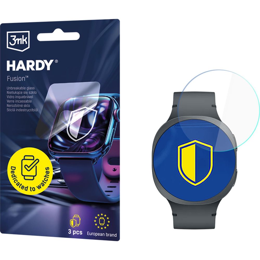 Hybridglas für Smartwatch Galaxy Watch 8 44 mm, 3mk Hardy Fusion, 3 Stück