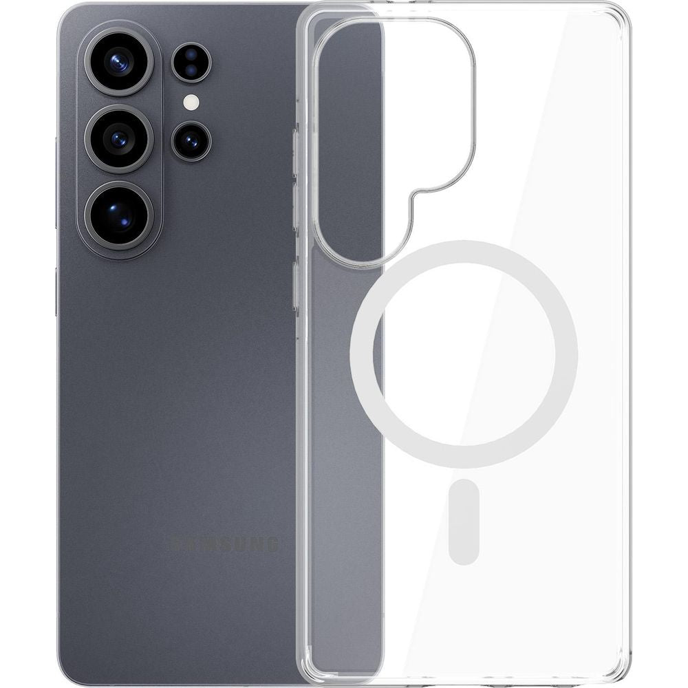 Handyhülle für Galaxy S26 Ultra, 3mk EverClear MagCase mit MagSafe, Transparent mit weißem Magneten