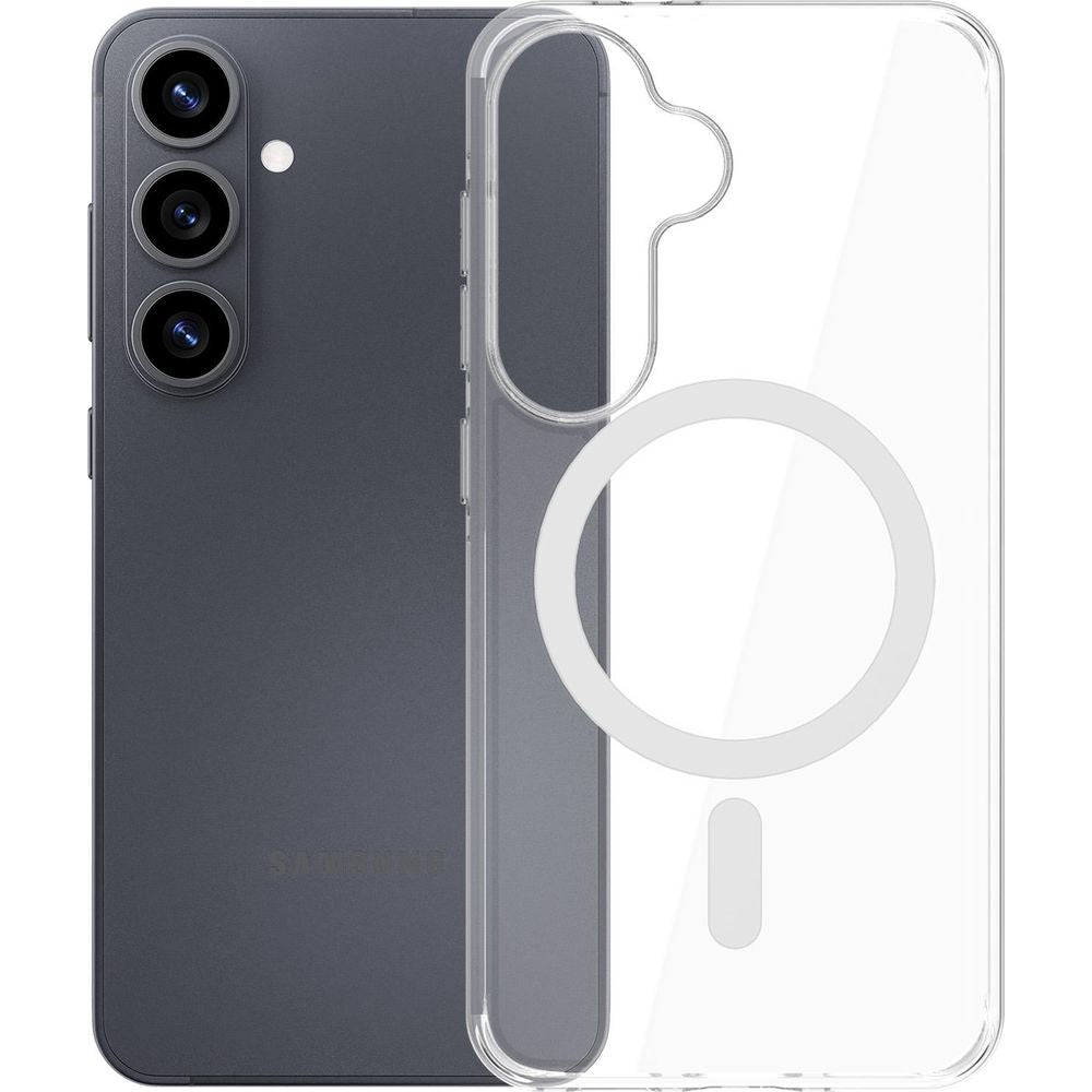 Handyhülle für Galaxy S26 Plus, 3mk EverClear MagCase mit MagSafe, Transparent mit weißem Magneten