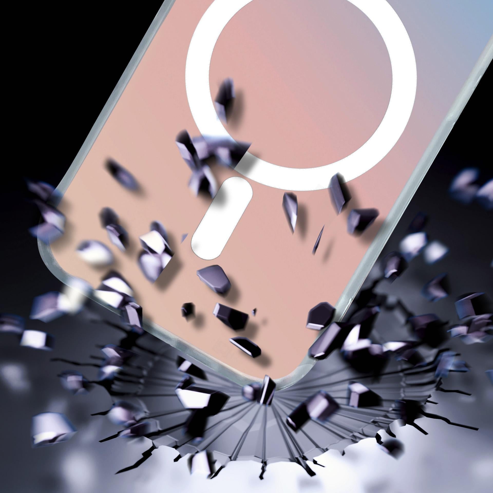 Handyhülle für iPhone 14 Pro Max, 3mk Hardy PrisMag Case mit MagSafe, holografisch