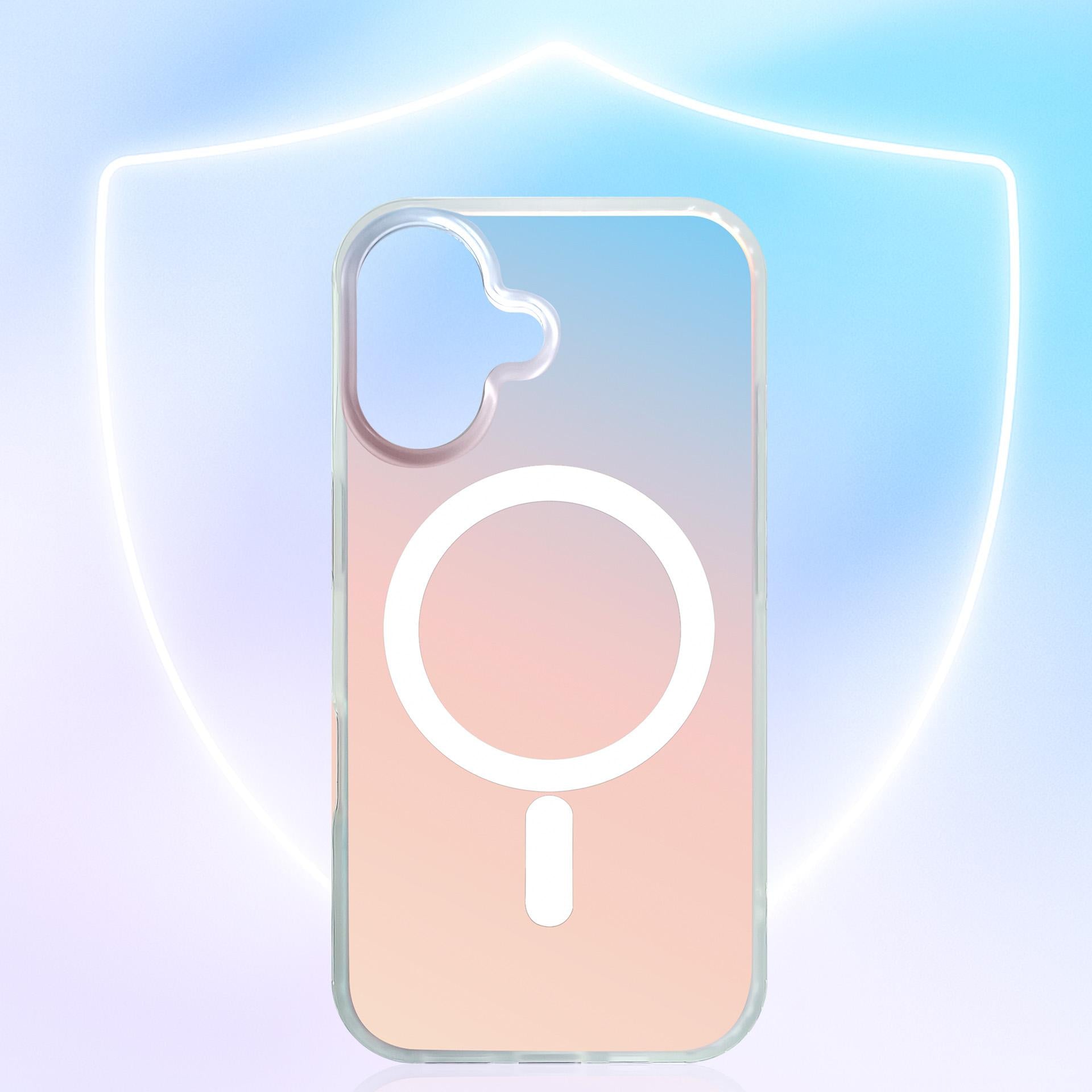Handyhülle für iPhone 17, 3mk Hardy PrisMag Case mit MagSafe, holografisch