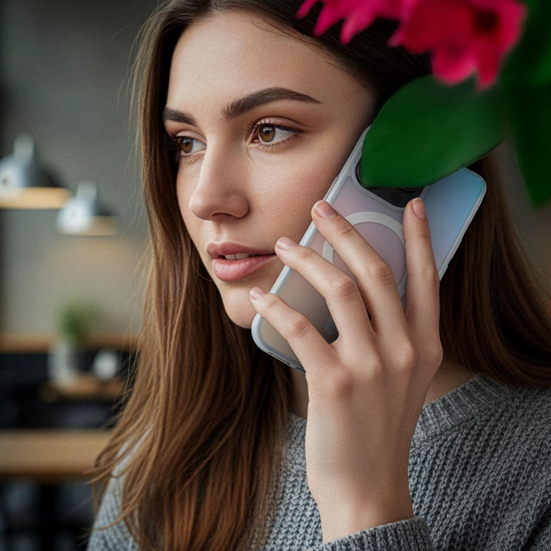 Handyhülle für iPhone 17, 3mk Hardy PrisMag Case mit MagSafe, holografisch
