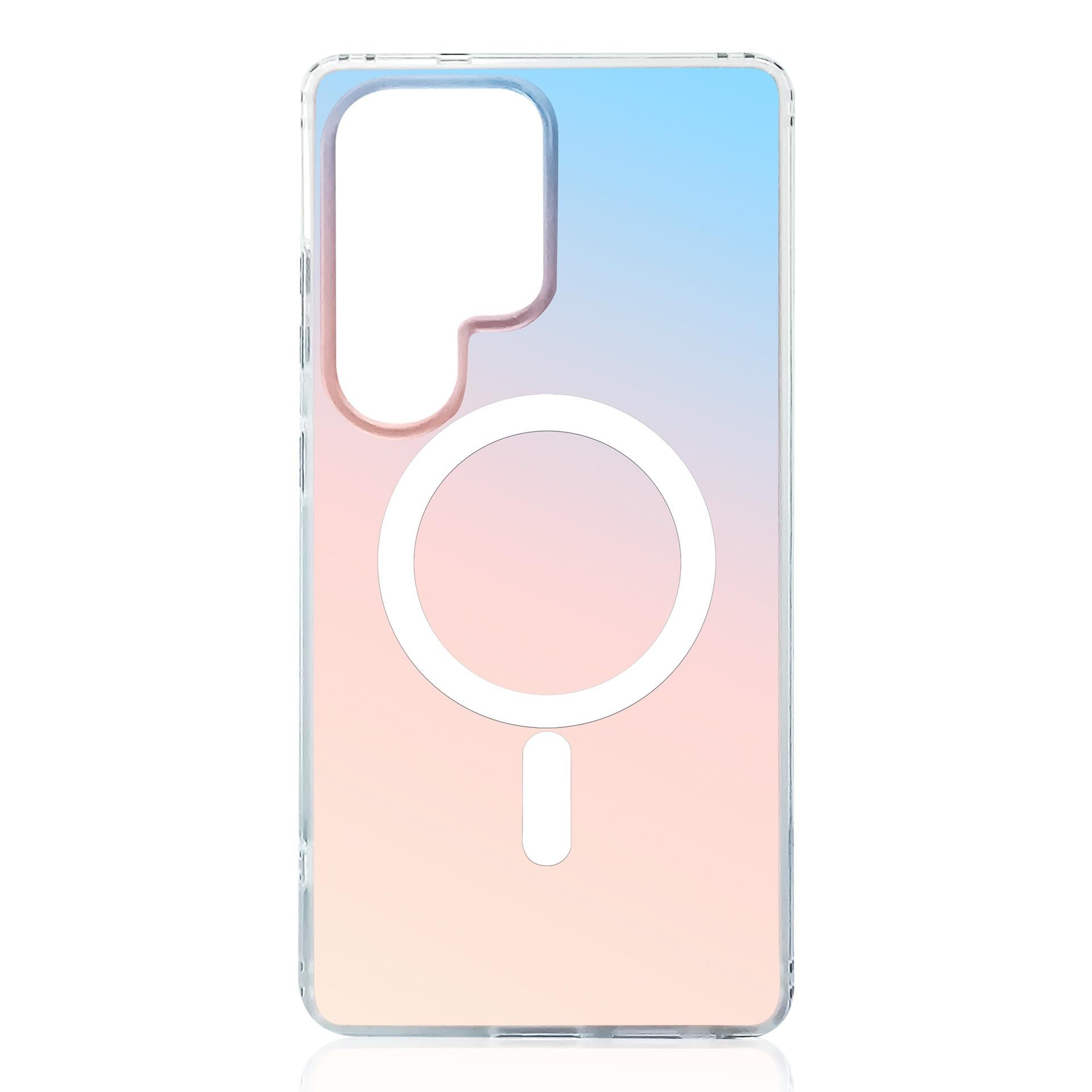 Handyhülle für Galaxy S23 Ultra, 3mk Hardy PrisMag Case mit MagSafe, holografisch
