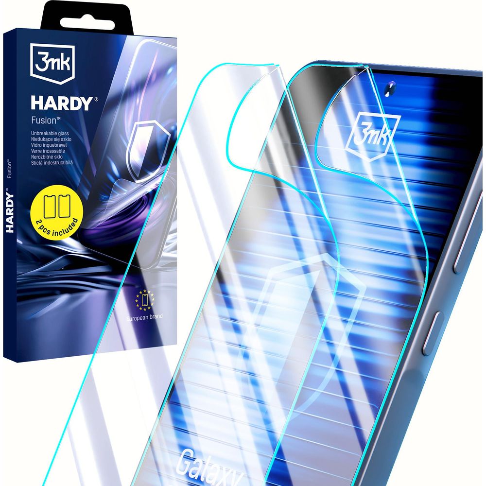 Hybridglas für Galaxy A57 5G, 3mk Hardy Fusion, 2 Stück