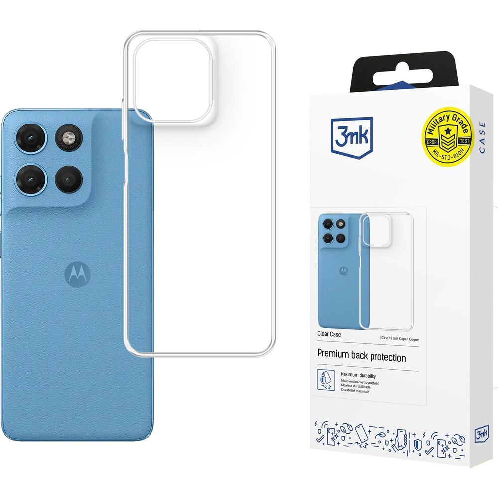 Handyhülle für Motorola Moto G17 / G17 Power, 3mk Clear Case, Transparent