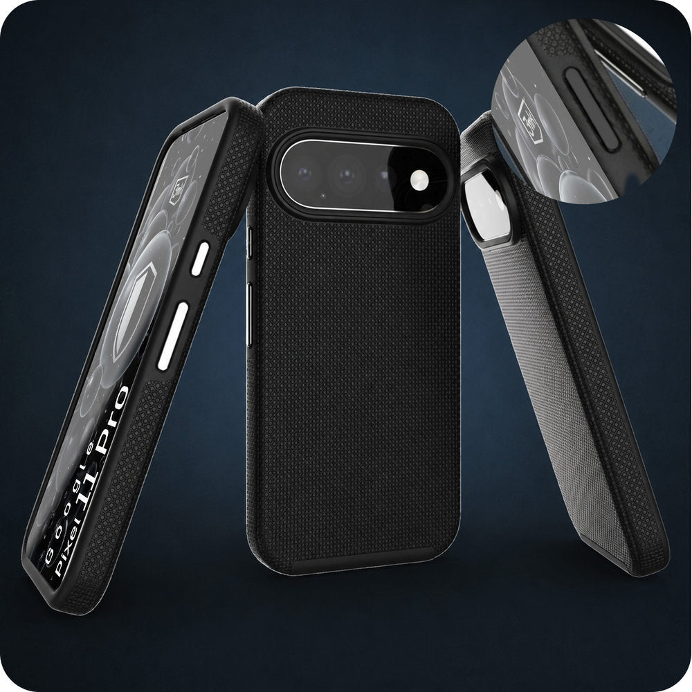 Handyhülle für Google Pixel 11 Pro, 3mk Hardy Shockproof MagCase mit MagSafe, Schwarz (9/12)