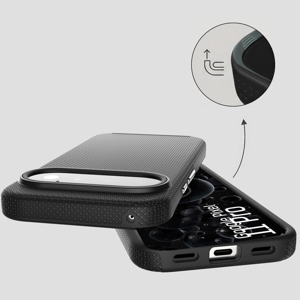 Handyhülle für Google Pixel 11 Pro, 3mk Hardy Shockproof MagCase mit MagSafe, Schwarz (10/12)