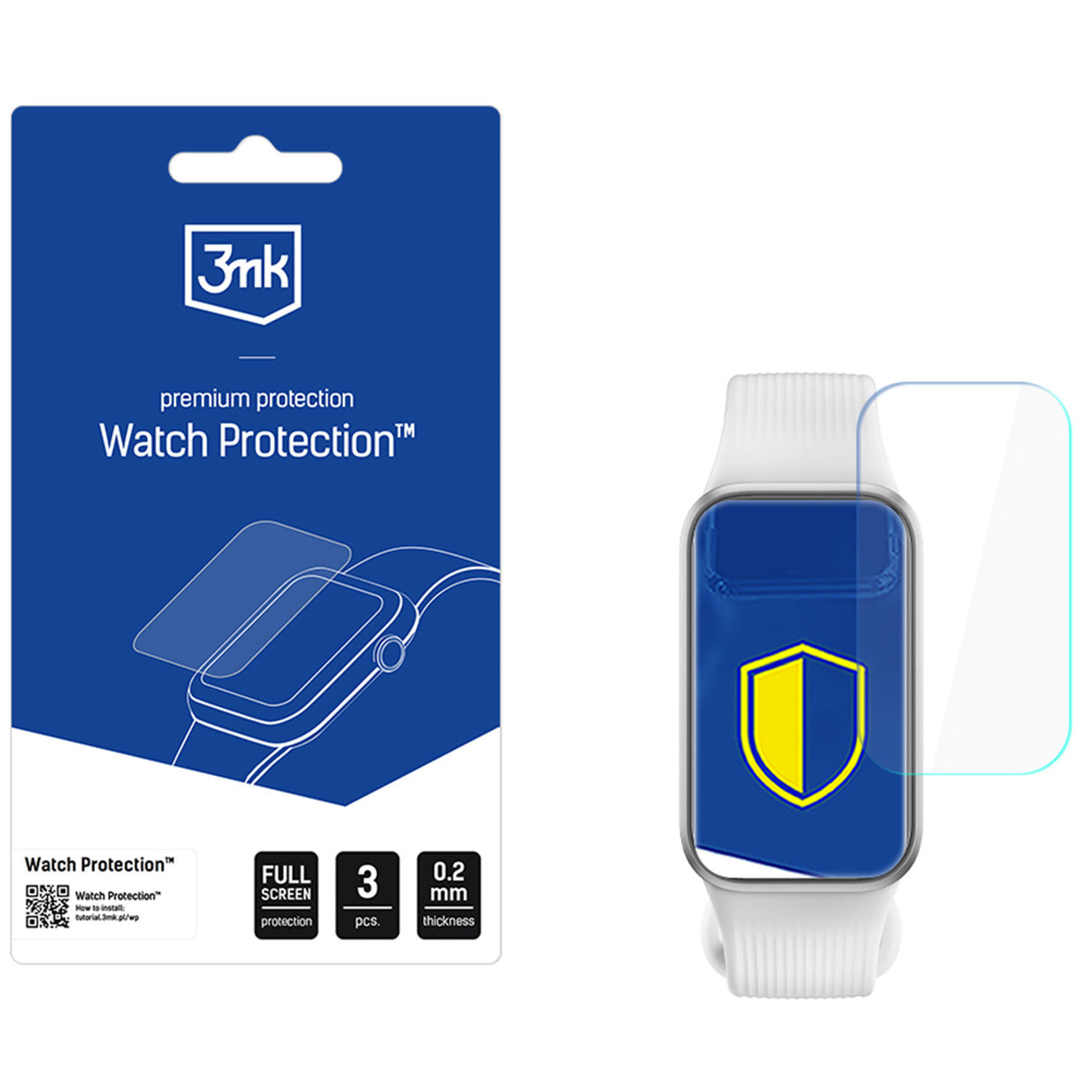 Schutzfolie für Xiaomi Smart Band 11 Active, 3mk Watch Protection ARC, 3 Stück