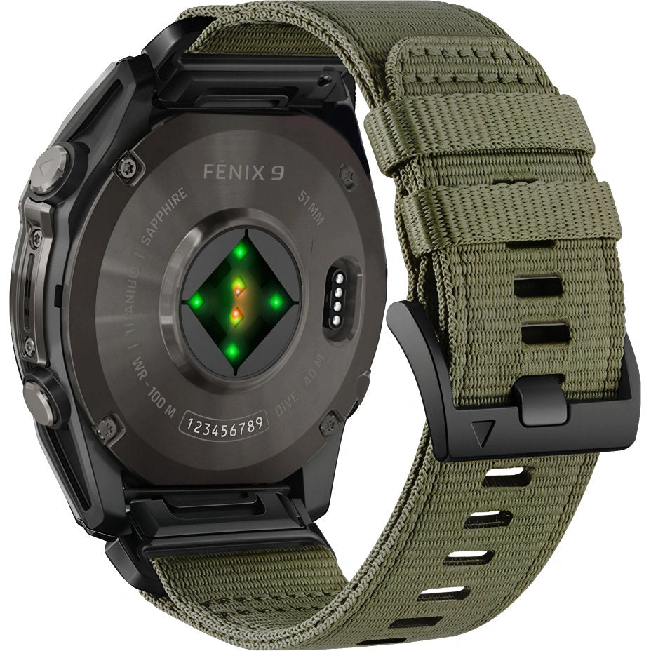 Armband für QuickFit 22 mm, Tech-Protect Nylon Classic, Grün (2/7)