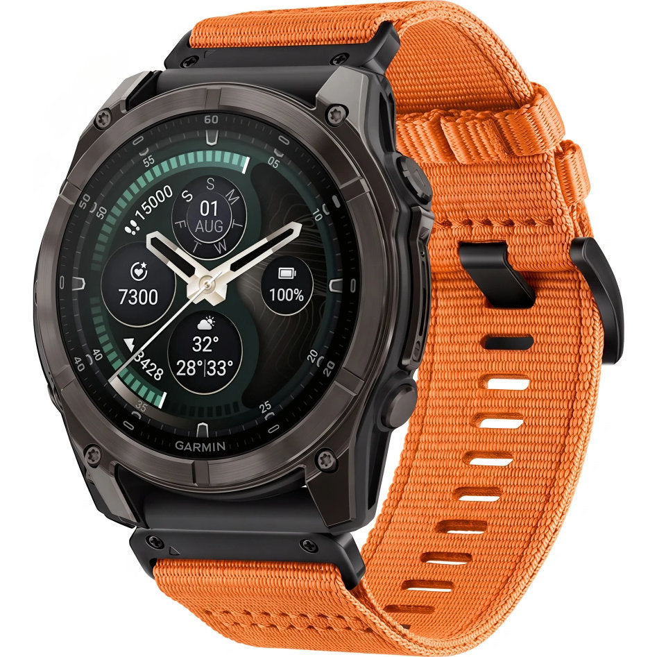Armband für QuickFit 22 mm, Tech-Protect Nylon Classic, Orange (1/7)