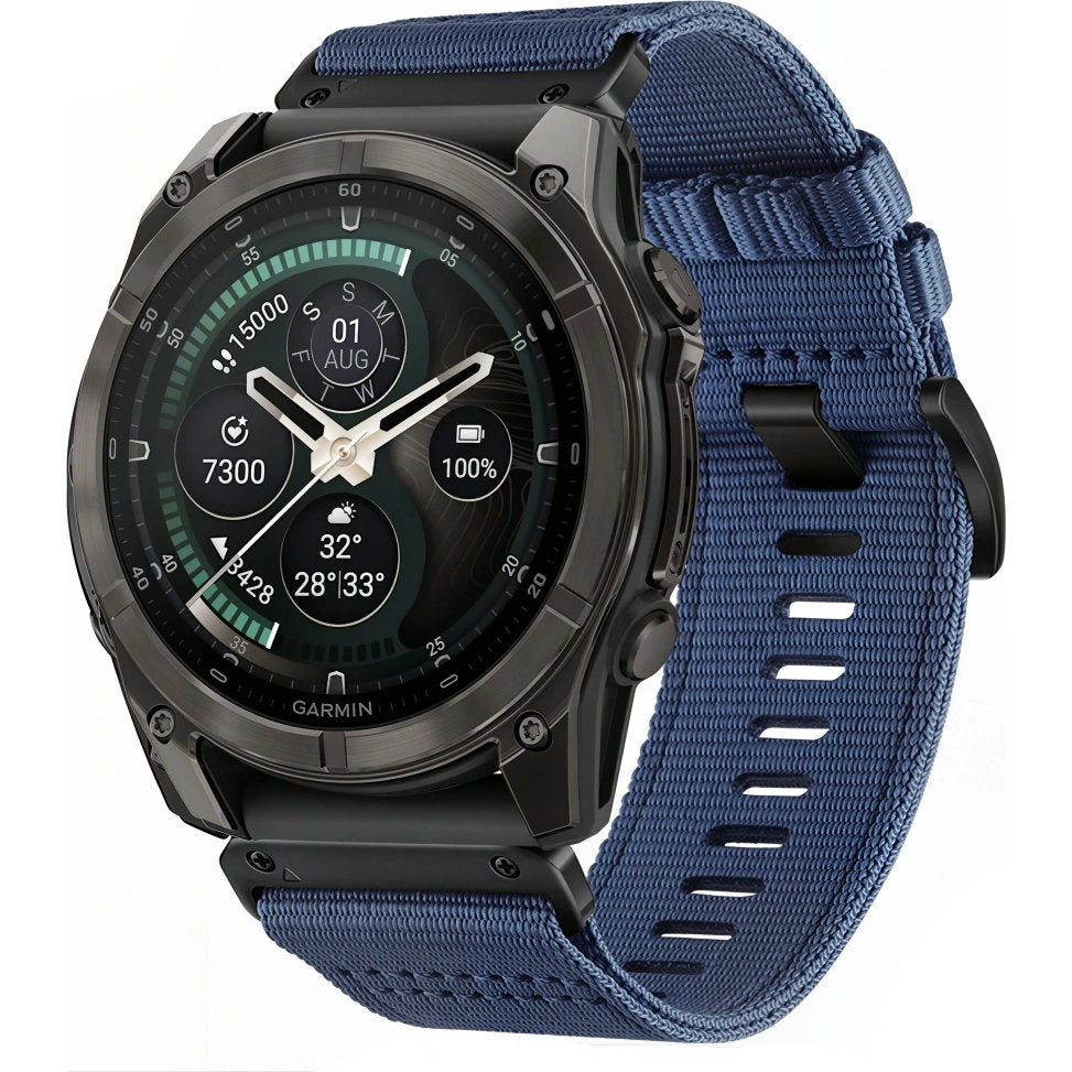 Armband für QuickFit 26 mm, Tech-Protect Nylon Classic, Dunkelblau (1/7)