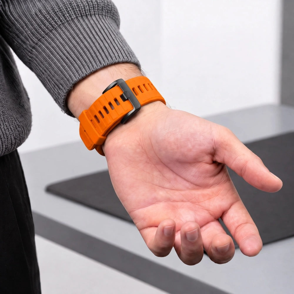 Armband für QuickFit 22 mm, Tech-Protect IconBand, Orange-Schwarz (5/9)