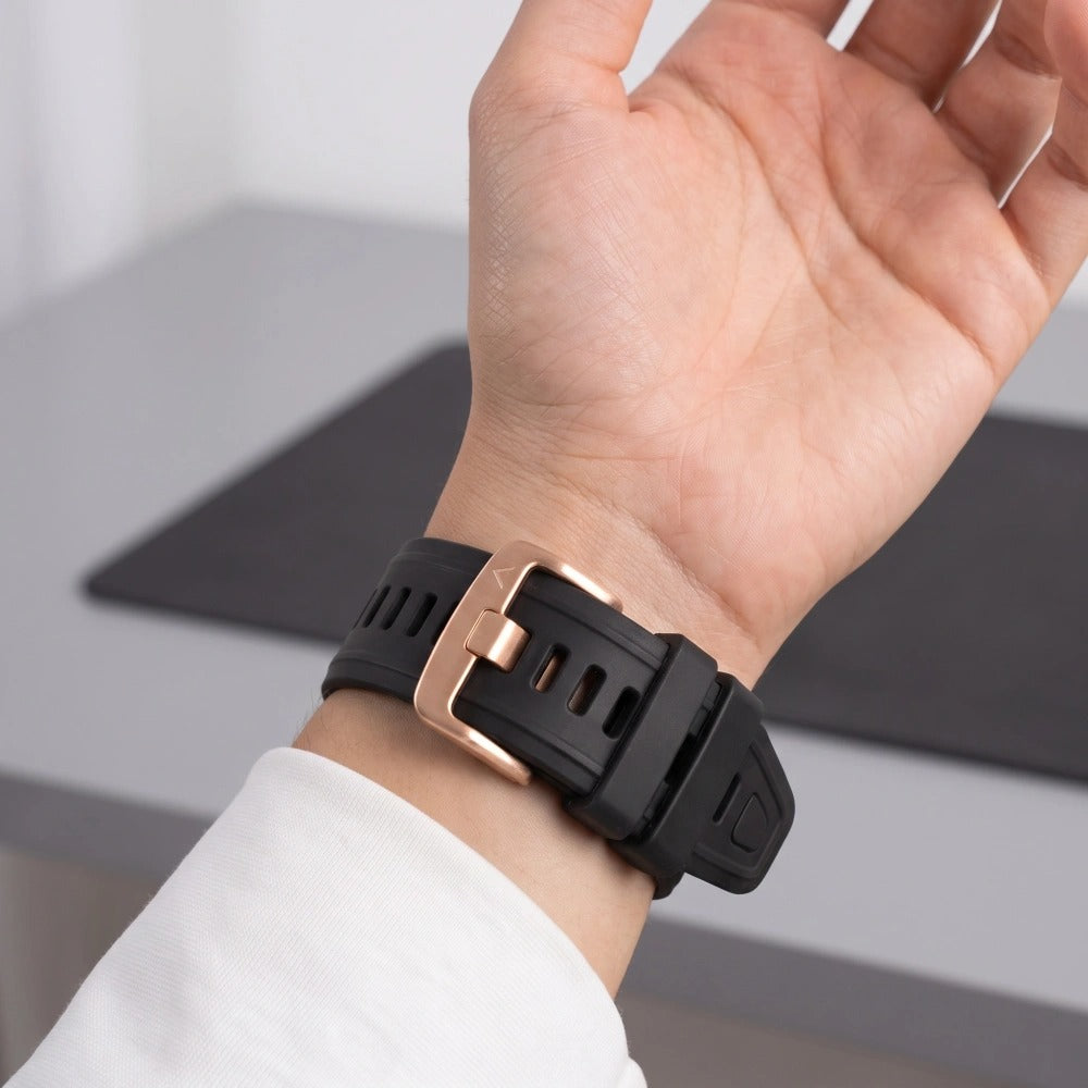 Armband für QuickFit 20 mm, Tech-Protect Silicone, Schwarz (6/9)