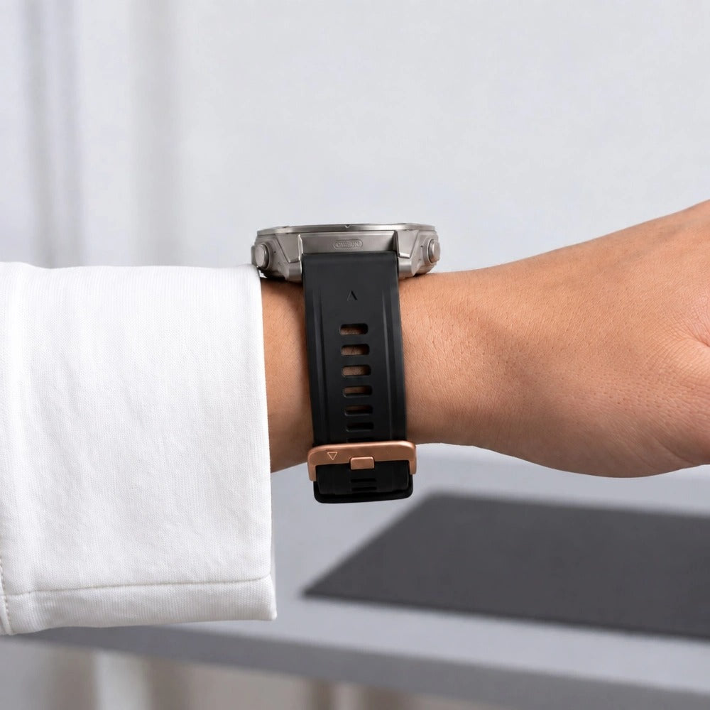 Armband für QuickFit 20 mm, Tech-Protect Silicone, Schwarz (7/9)