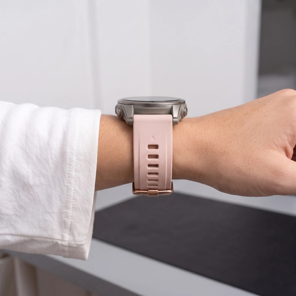 Armband für QuickFit 20 mm, Tech-Protect Silicone, Puderrosa (6/9)