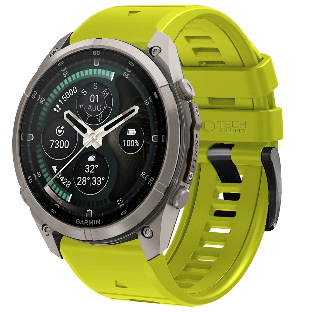 Armband für QuickFit 22 mm, Tech-Protect Silicone, Grün (1/9)