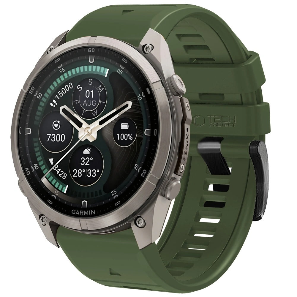 Armband für QuickFit 26 mm, Tech-Protect Silicone, Grün (1/9)