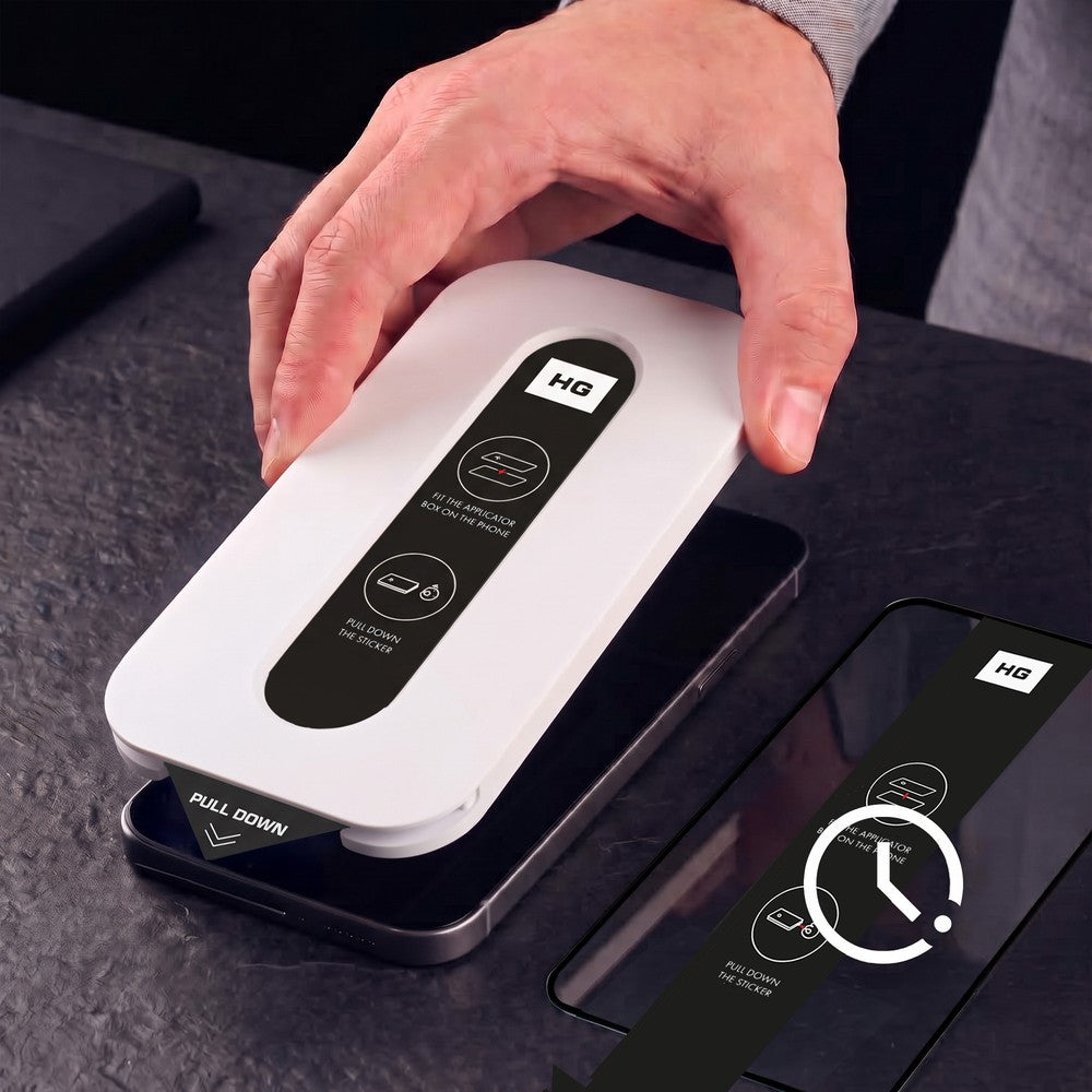 Panzerglas für Galaxy S23, Galaxy S22 5G, Hammer Glass Xpress Smart 2-Pack, Schwarze Rahmen (2/6)