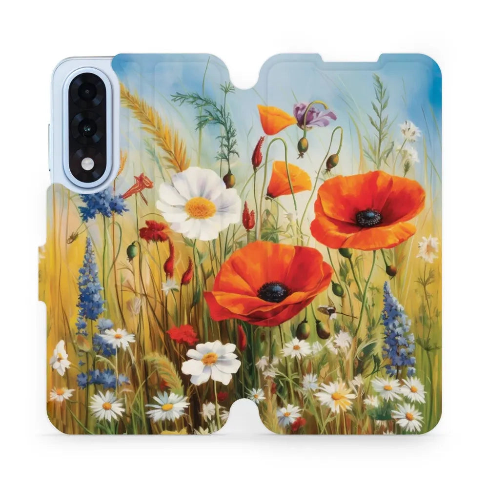 Handyhülle mit klappe für OnePlus Nord 5, Mobiwear Book, Wiesenblumen