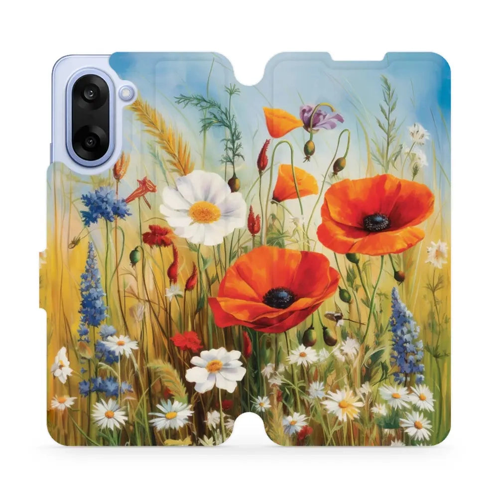 Handyhülle mit klappe für OnePlus Nord CE5 5G, Mobiwear Book, Wiesenblumen