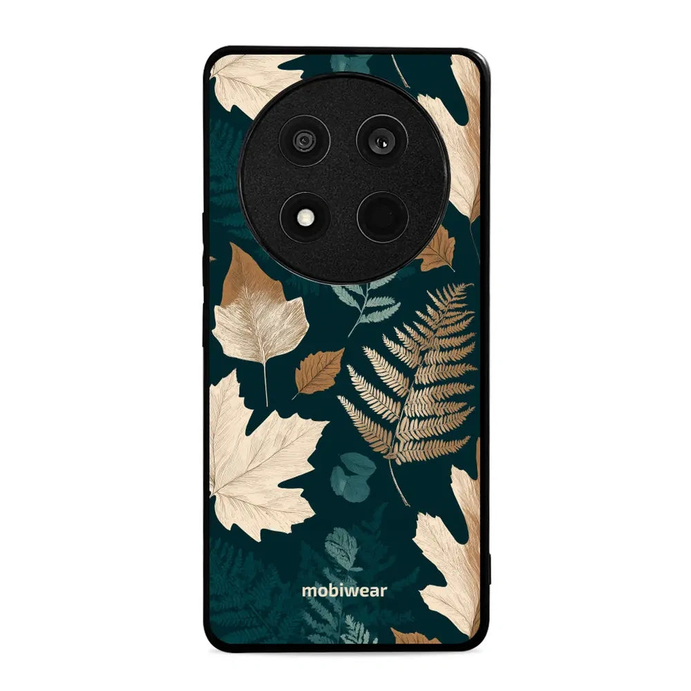 Handyhülle für HONOR Magic7 Lite, Mobiwear Glossy Case, Herbarium aus Blättern und Farnen